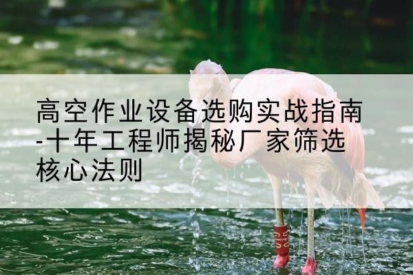 鲁山剪叉式升降机厂家-高空作业设备选购实战指南-十年工程师揭秘厂家筛选核心法则