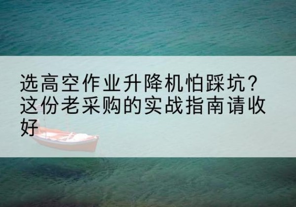 鲁山高空作业升降机厂家推荐-选高空作业升降机怕踩坑？这份老采购的实战指南请收好
