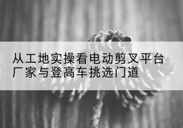 鲁山电动剪叉升降平台厂家-从工地实操看电动剪叉平台厂家与登高车挑选门道